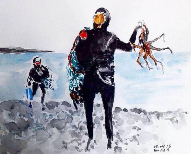Trang Instagram đặc biệt của ông bà cụ xa xứ: Hàng ngày vẽ tranh để nhắn nhủ với 3 người cháu ở bên kia đại dương - Ảnh 9.