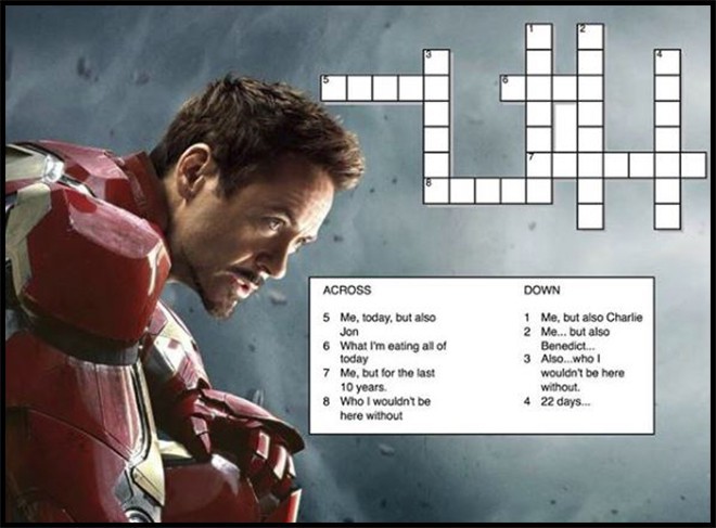 Mừng sinh nhật chất như Iron Man: Tặng fan ô chữ đố vui không có thưởng! - Ảnh 1.