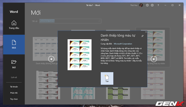 Cách tạo danh thiếp bằng Microsoft Word dành cho người không chuyên - Ảnh 4.
