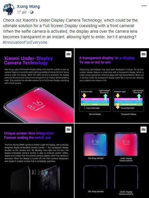 Xiaomi lý giải cơ chế hoạt động của công nghệ camera dưới màn hình - Ảnh 2.