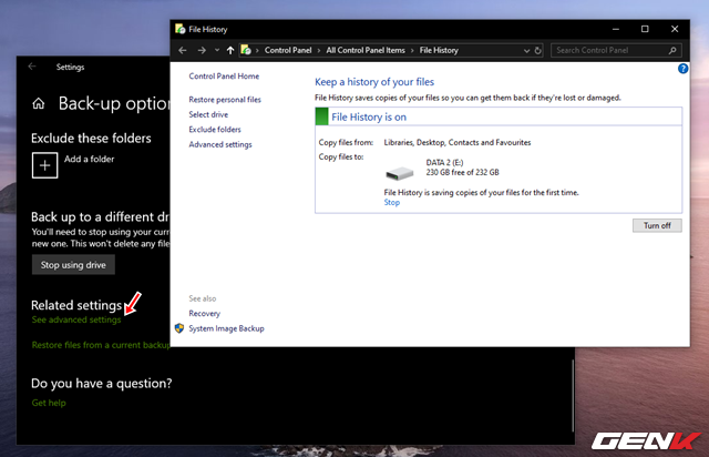 Cách kích hoạt tính năng File History trên Windows 10 May 2019 - Ảnh 10.