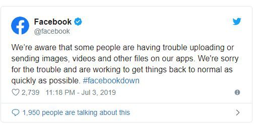Facebook thừa nhận tất cả các dịch vụ đều đang gặp vấn đề trên diện rộng, đang tìm cách khắc phục - Ảnh 1.