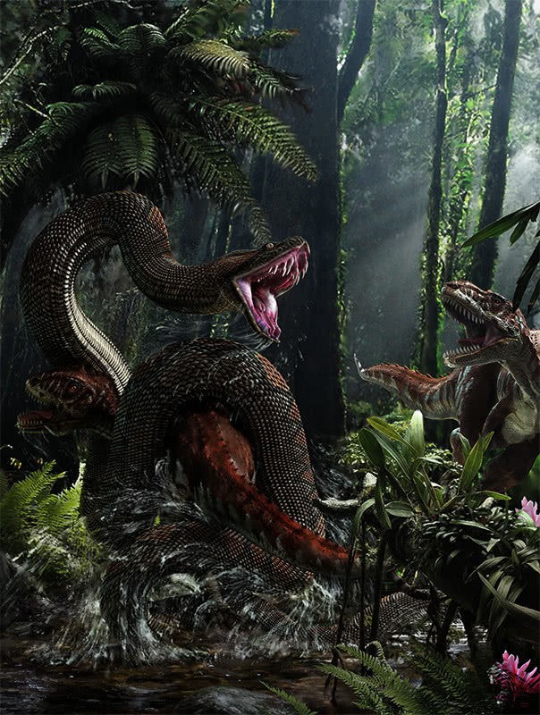 Trăn Anaconda chỉ là loài vật tí hon bởi trăn khổng lồ Titanoboa có thể nuốt chửng cả khủng long - Ảnh 2.
