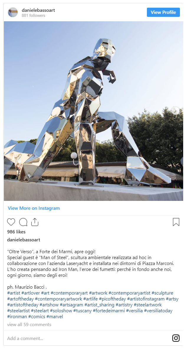 Xuất hiện một bức tượng kim loại để tưởng nhớ Iron Man tại Ý - Ảnh 2.