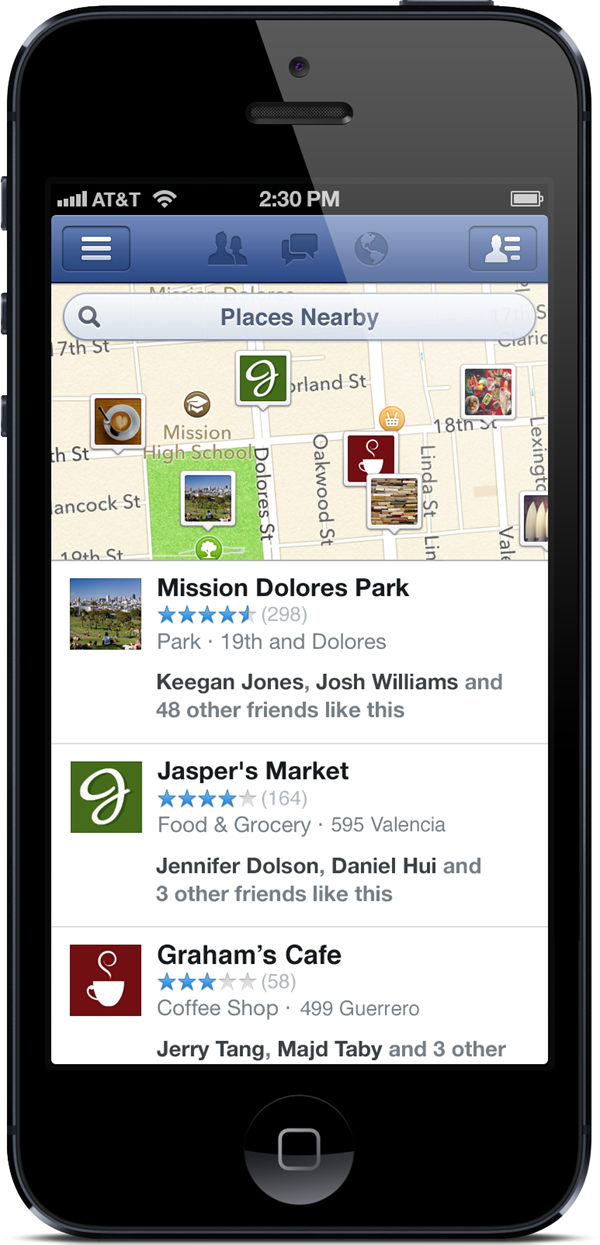 Facebook Nearby: Tính năng tìm kiếm địa điểm lý thú 2