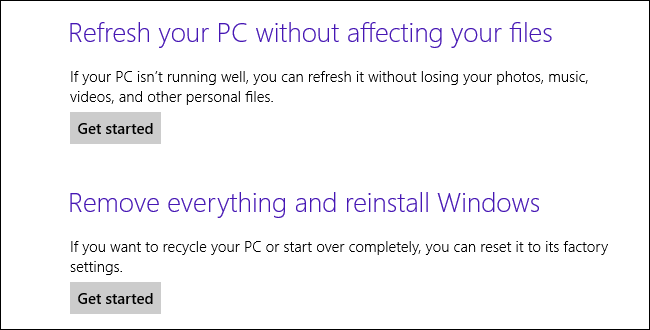 Tìm hiểu chức năng Refresh và Reset trên Windows 8 3