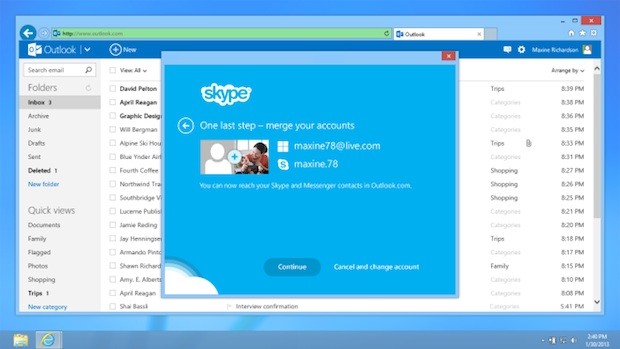 Microsoft tích hợp Skype vào Outlook, ra mắt rộng rãi vào mùa hè 1