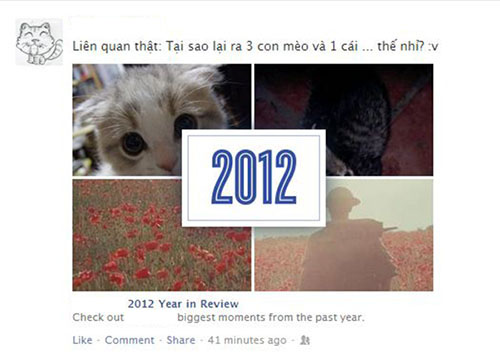 Facebook ra ứng dụng hot giúp xem lại toàn cảnh năm 2012 3