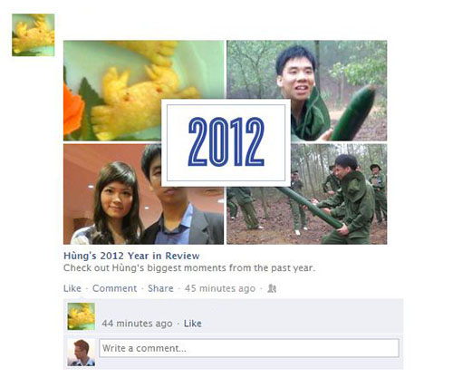 Facebook ra ứng dụng hot giúp xem lại toàn cảnh năm 2012 4