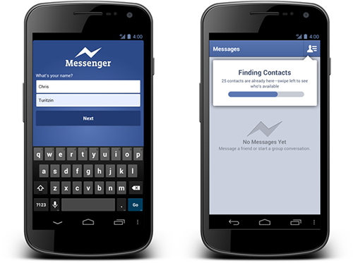 Facebook Messenger trên Android không cần đăng nhập bằng tài khoản Facebook 1 Facebook Messenger trên Android không cần đăng nhập bằng tài khoản Facebook 1