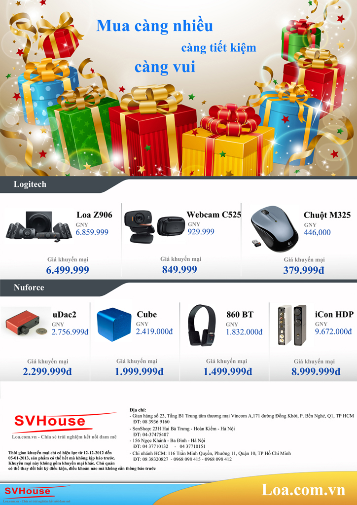 Tận hưởng ưu đ&atilde;i m&ugrave;a Noel tại SVHouse 3