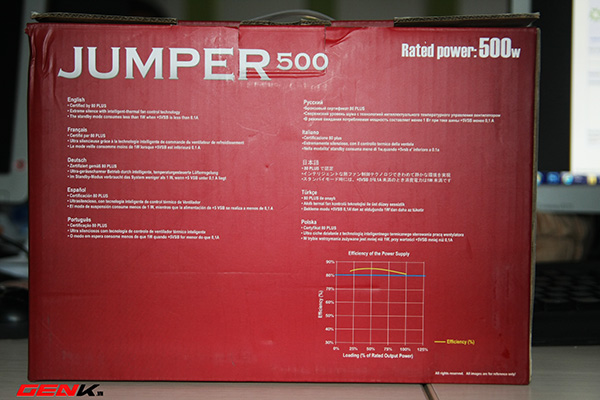 Cận cảnh bộ nguồn Jumper 500 đạt chứng chỉ 80 của Huntkey 3
