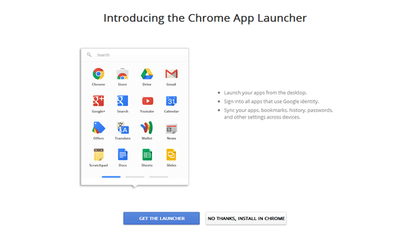 Google ra App Launcher giúp chạy ứng dụng web ngay từ taskbar 2