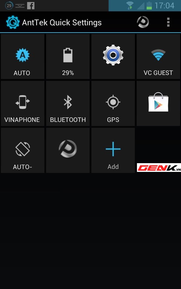 AntTek Quick Settings: trang Settings tuyệt vời cho Android 2