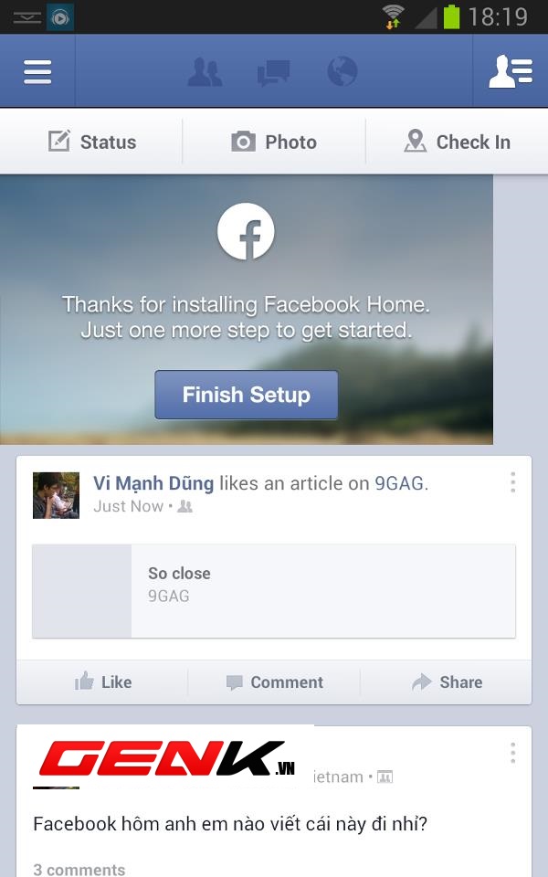 Sử dụng Facebook Home: Mới lạ nhưng chưa tiện lợi 2