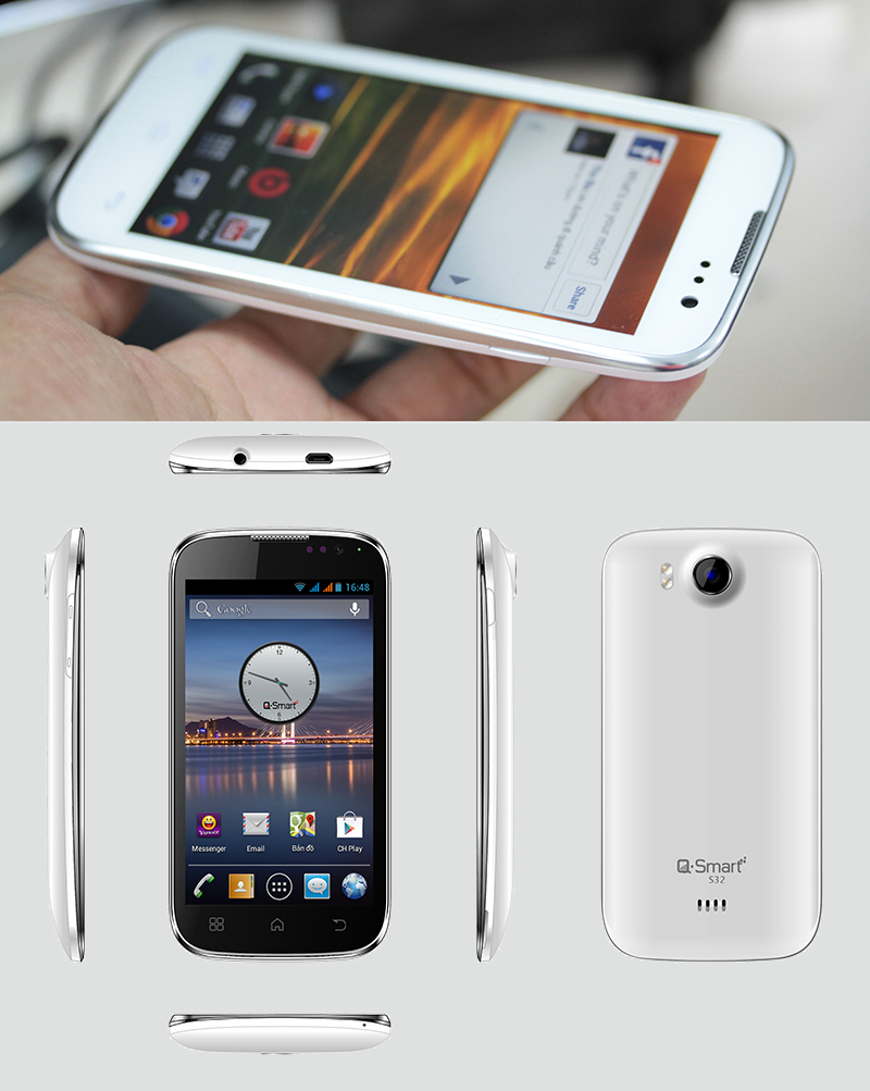 Q-Smart S32: Android 4.1 Jelly Bean, màn hình 4,5 inch 1