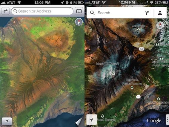 Những địa danh nổi tiếng qua cái nhìn của Apple Maps và Google Maps 11