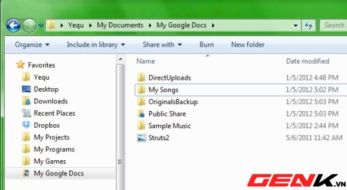 Lưu trữ và nghe nhạc trực tuyến từ Google Docs