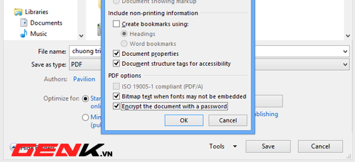 Mã hóa tập tin PDF trong Word 2013 3