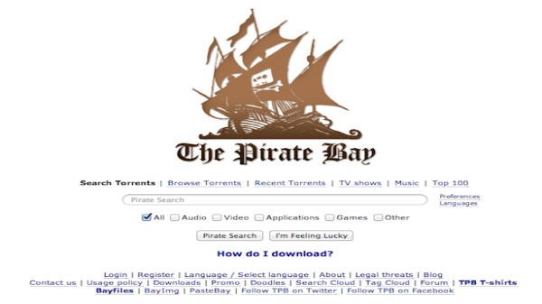 The Pirate Bay là trang web chia sẻ file lớn nhất thế giới 2