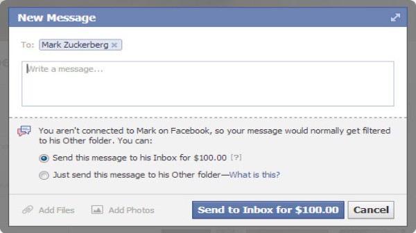 Phải trả phí nếu muốn nhắn tin cho sao trên Facebook 2