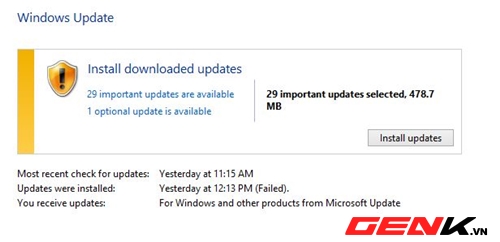 Hướng dẫn nhận thông báo khi có cập nhật mới cho Windows 8 4