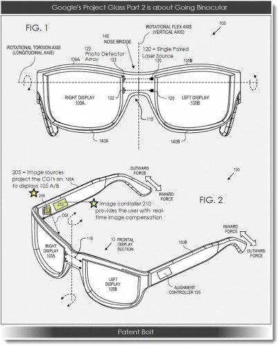 Google Glass thế hệ tiếp theo sẽ được trang bị màn hình kép 3
