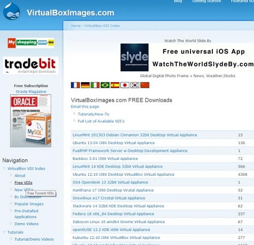 3 trang chia sẻ tập tin Images Linux dành cho VirtualBox 4
