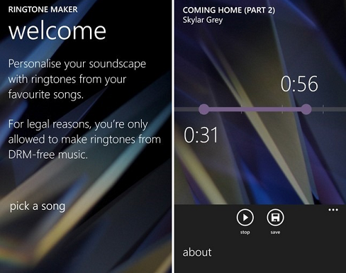 Nokia Ringtone Maker - Tự tạo nhạc chuông ngay trên Windows Phone 1