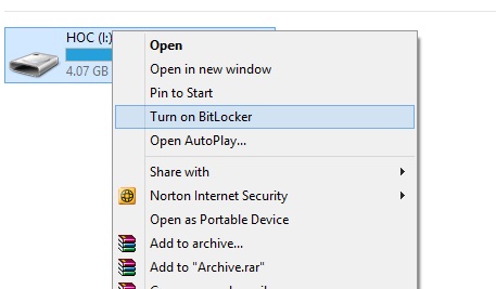 Hướng dẫn mã hóa và thiết lập mật khẩu bảo vệ cho USB trong Windows 8 1