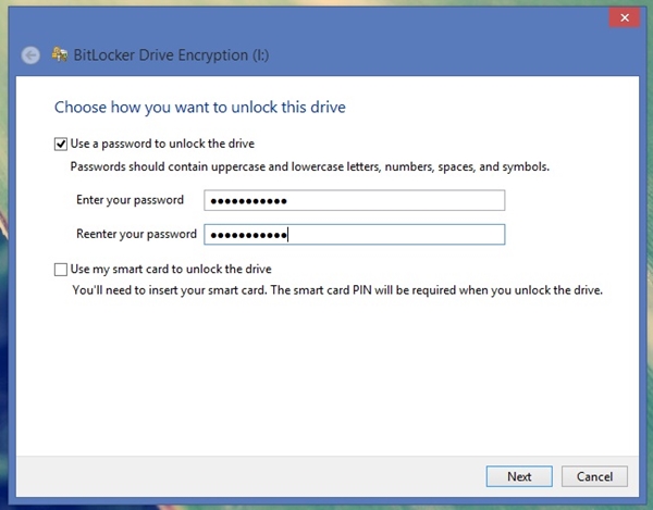 Hướng dẫn mã hóa và thiết lập mật khẩu bảo vệ cho USB trong Windows 8 3