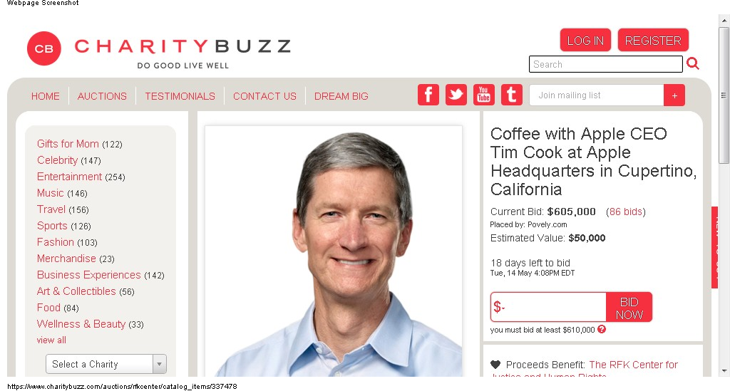 Cốc cà phê với CEO Apple "có giá" tối thiểu 12 tỷ đồng 1