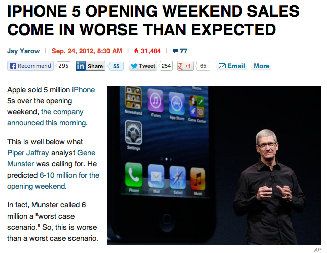 "5 triệu iPhone 5 trong 3 ngày là thảm họa, 10 triệu Galaxy S4 trong 1 tháng là tuyệt vời" 2