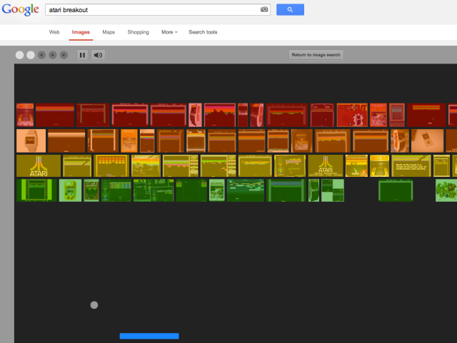 Google tái sinh game bóng đập tường trên công cụ tìm kiếm 2