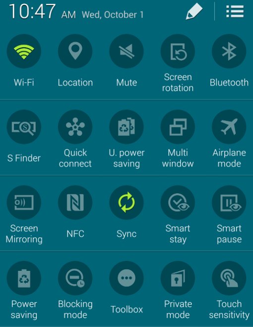 On most Android phones, you can swipe down from the top of the screen to get shortcuts to a bunch of settings.
