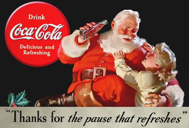 Hình ảnh Ông già Noel trong quảng cáo của Coca Cola