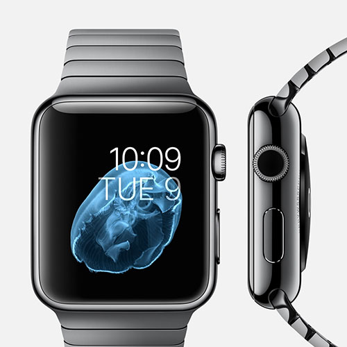 Cả mặt đồng hồ số lẫn kim của Apple Watch đều chỉ 10:09