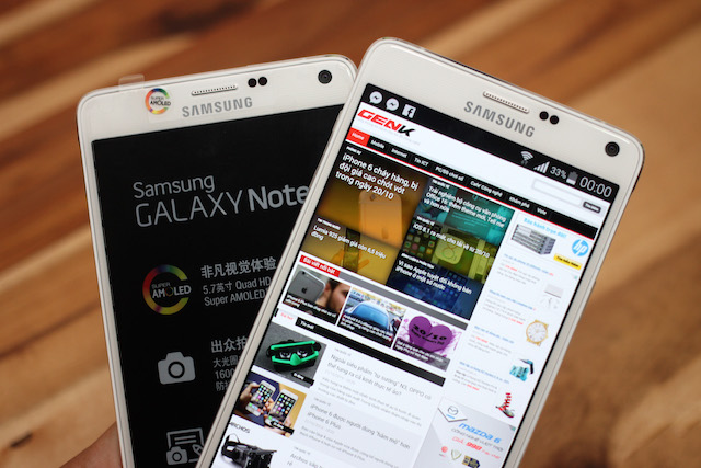 Note 4 sở hữu m&agrave;n h&igrave;nh 5,7 inch, độ ph&acirc;n giải 2K (1440 x 2560 điểm ảnh).