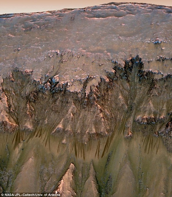  Việc phát hiện dấu vết của nước lỏng trên sao Hỏa đã gây chấn động cho toàn thế giới. 