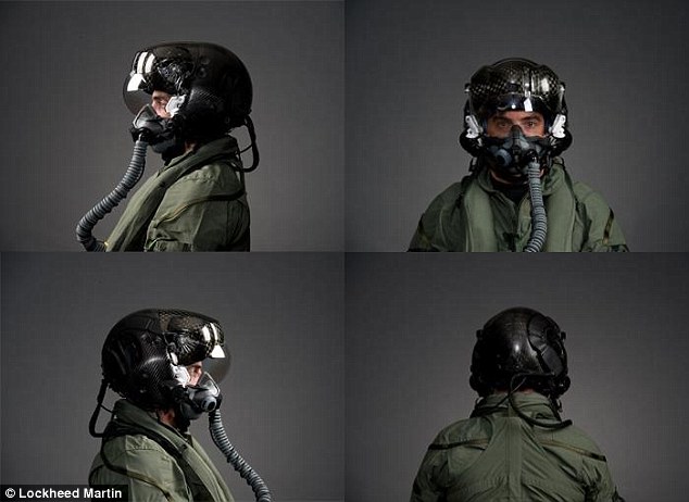 Complex: The six infrared cameras placed around the plane means that when the pilot looks down, they see the world below them in their visor - and can target weapons 