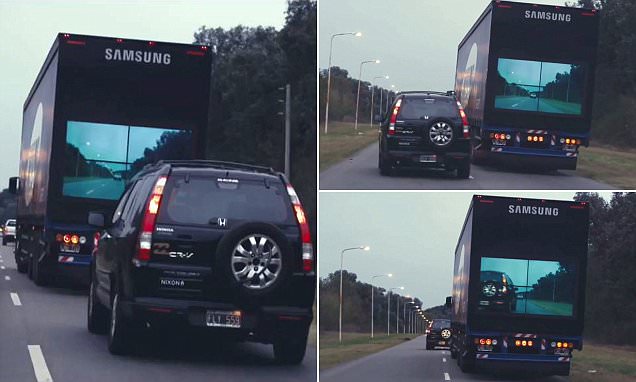 Samsungs transparent Safety Trucks allows drivers to see when its safe to pass