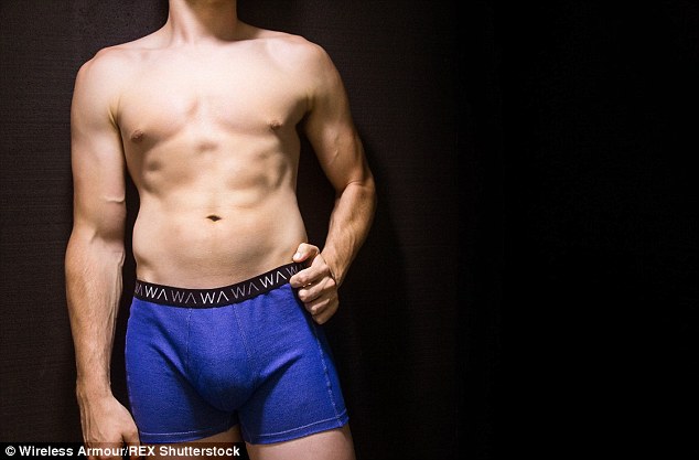 The Wireless Armour underwear (pictured) contains a mesh of silver woven into the fabric that shields against 99.9% of electromagnetic radiation, which is emitted from devices like smartphones, tablets and laptops. However, researchers disagree over whether this causes fertility problems or not