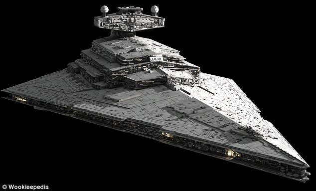 The fictional Star Destroyers (pictured) were the warships used mainly by the Empire in Star Wars, and were many times larger than the &apos;craft&apos; Waring spotted