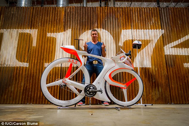 Robert Egger (pictured) ditched official cycling regulations for his concept model, and said that cyclists should embrace technology that the automotive industry has benefited from  