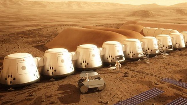  Một căn cứ của loài người trên Sao Hỏa theo tưởng tượng của Elon Musk. 
