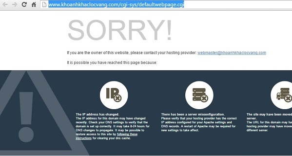  Hiện tại. người dùng không thể truy cập vào website khoanhkhaclocvang.com 