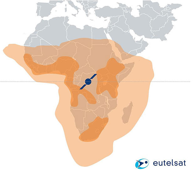  Vùng phủ sóng internet vệ tinh tại Châu Phi. 