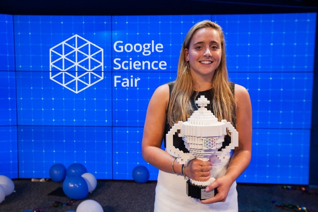 Cô bé Olivia Hallisey đoạt giải cao nhất của Google Science Fair năm nay. 