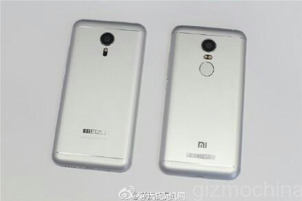 Ảnh rò rỉ Xiaomi Redmi Note 2 đặt cạnh smartphone Meizu