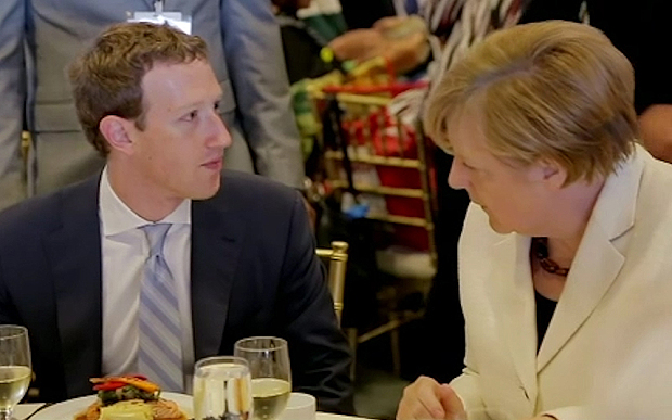  CEO Facebook và Thủ tướng Angela Merkel. 